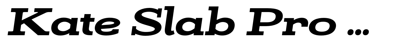 Kate Slab Pro Ultra Expanded 850 Heavy Italic